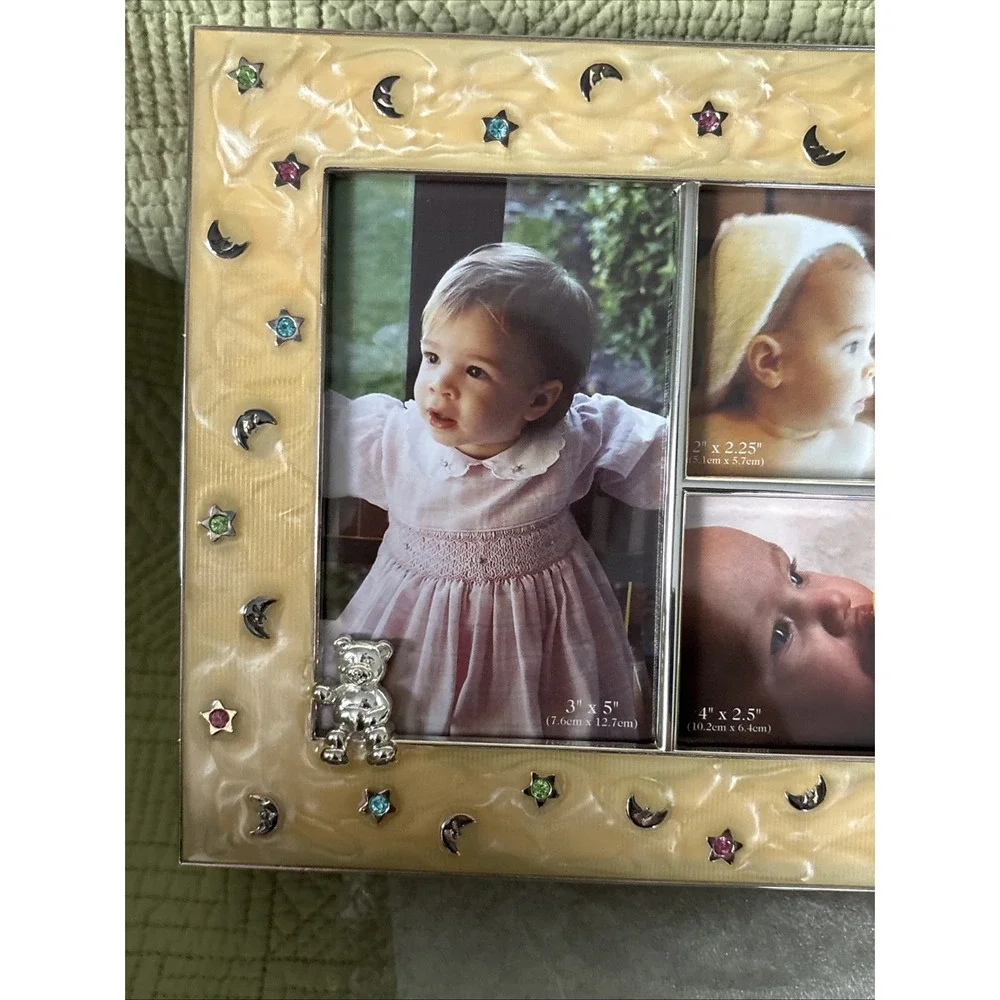 Astor Lane Baby Keepsake Photo Storage Box Yellow Moon Stars New in Box 10x8